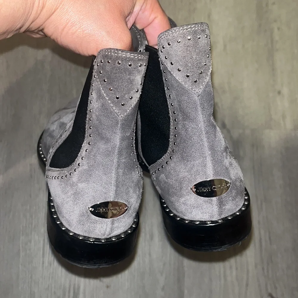 Authentic JIMMY CHOO MERRIL FLAT' SLIP-ON ANKLE BOOTS